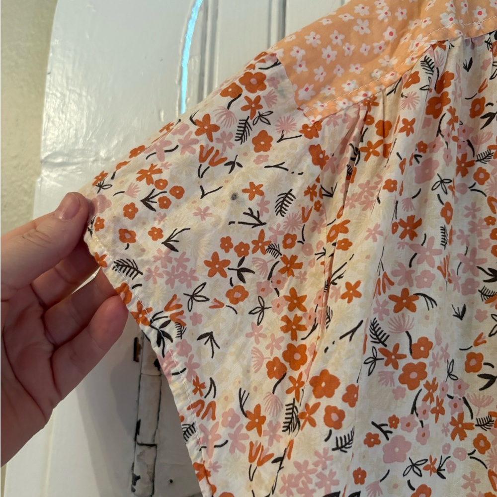 American Eagle Floral Patchwork Button Up Oversiz… - image 4